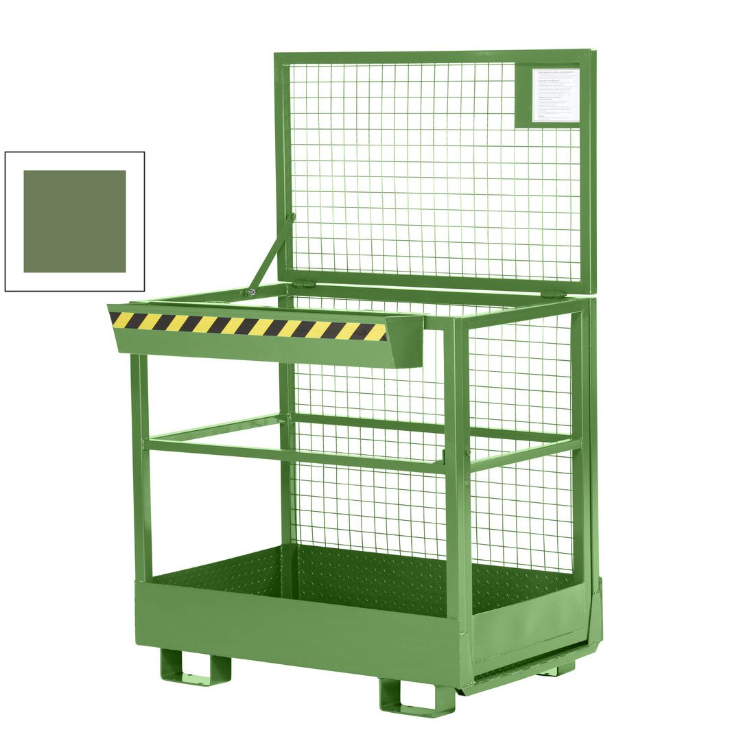 Arbeitsbühne für Stapler und Frontlader - Arbeitskorb - Montagebühne - 2 Personen - Tragkraft 300 kg - 1.910 x 1.200 x 800 mm (HxBxT) - anthrazitgrau