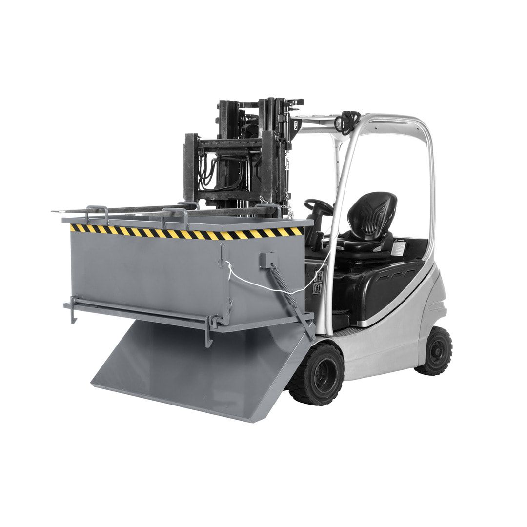 Klappbodenbehälter - 1.000 l Volumen - Traglast 1.250 kg - kranbar - enzianblau