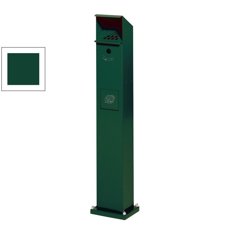 Standascher - Abfallsammler - Volumen 5 l - 1.150 x 180 x 150 mm (HxBxT) - Aluminium, geprägt