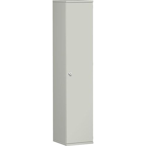 Flügeltürenschrank, Holztüren, Schloss links, 5 Ordnerhöhen, 4 Einlegeböden, 1.920 x 400 x 425 mm (HxBxT), Frontfarbe Ahorn, Korpusfarbe Ahorn