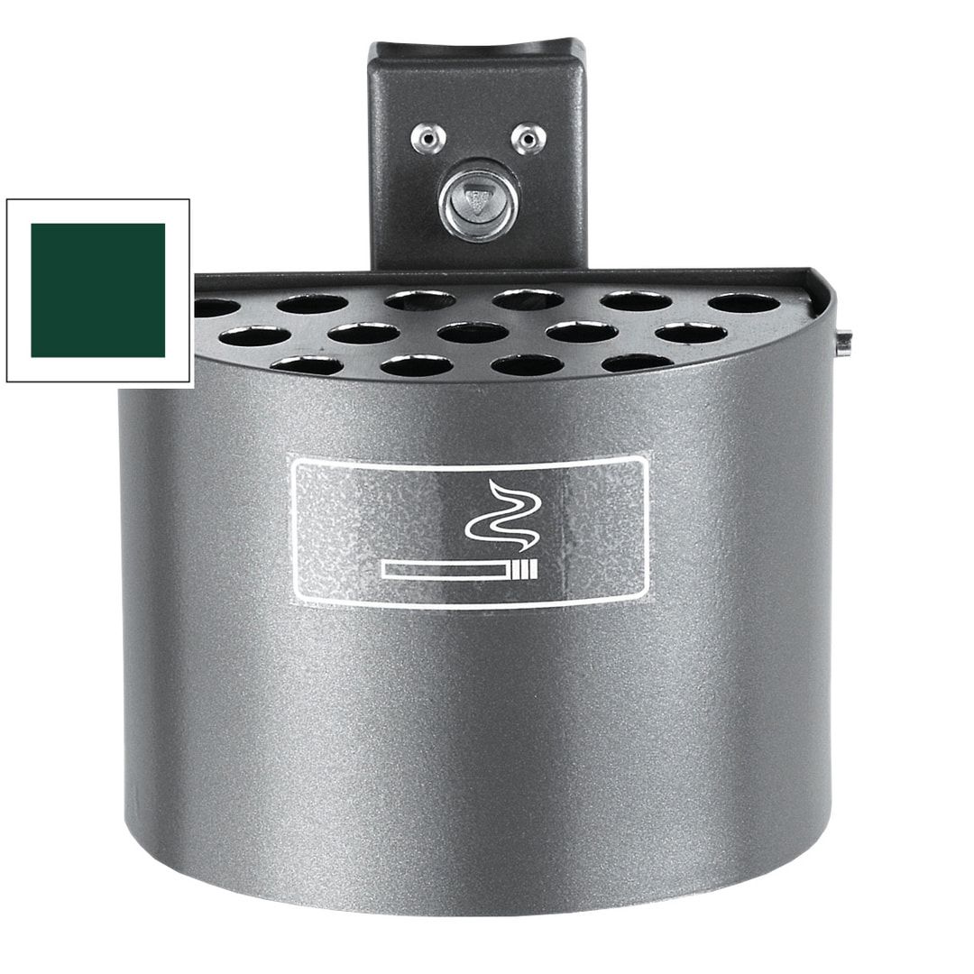 Halbrund-Ascher - 2 l - Wand- o. Pfostenmontage - Aschenbecher - anthrazitgrau