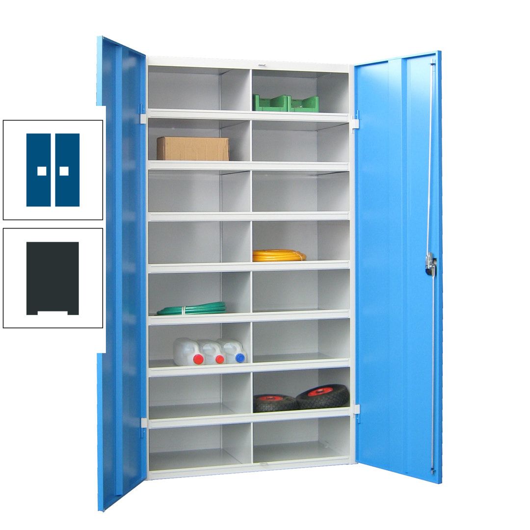 Aktenschrank - Fächerschrank - Sortierstation - 16 Fächer - Büroschrank - Dokumentenablage - 1.800 x 1.000 x 530 mm (HxBxT) - anthrazitgrau