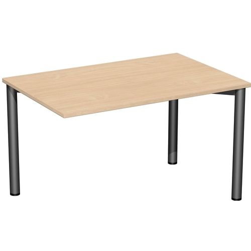 Schreibtisch - 4-Fuß Flex - Bürotisch - 720 x 1.000 x 800 mm (HxBxT) - Gestell anthrazit - Ahorn