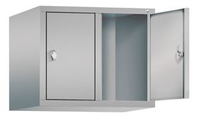 Aufsatzschrank für Spinde und Schließfachschränke, 2 Abteile, 500 x 610 x 500 mm (HxBxT), Stahlschrank