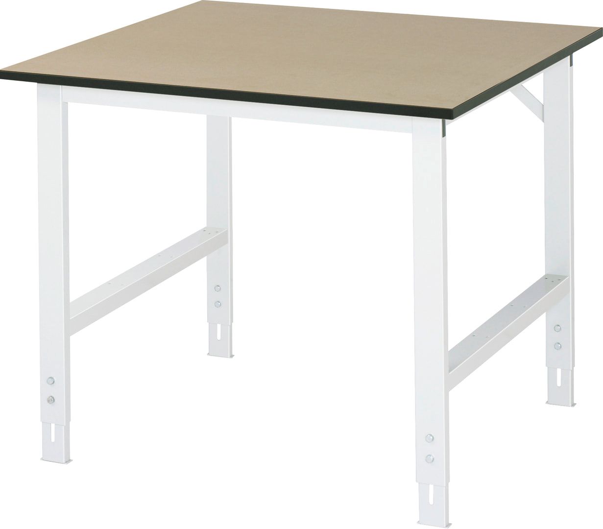 Arbeitstisch - höhenverstellbar 760 - 1.080 mm - 1.000 x 1.000 mm (BxT) - Traglast 500 kg - MDF - Anthrazitgrau