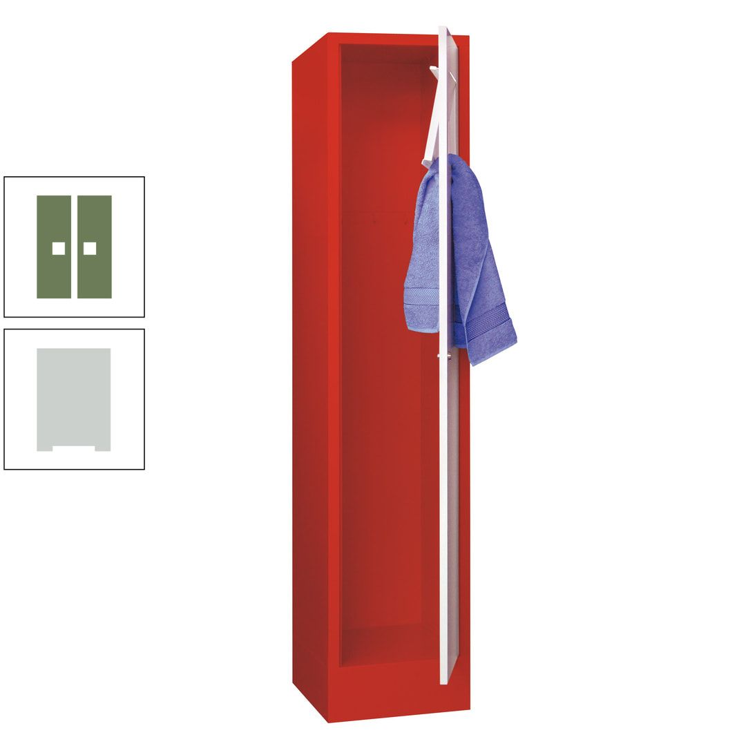 Wäschesammelschrank - 1.850 x 400 x 500 mm (HxBxT) - Sockel - Zylinderschloss - anthrazitgrau
