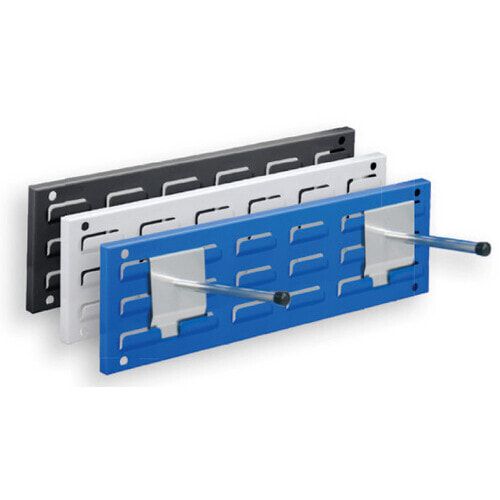itWandschiene, Schlitzplatte m. 2 Werkzeughaltern, Universalhalter, Schlitzwand, Schlitztafel, Werkzeugwand, 140 x 460 mm, Anthrazitgrau (RAL 7016)