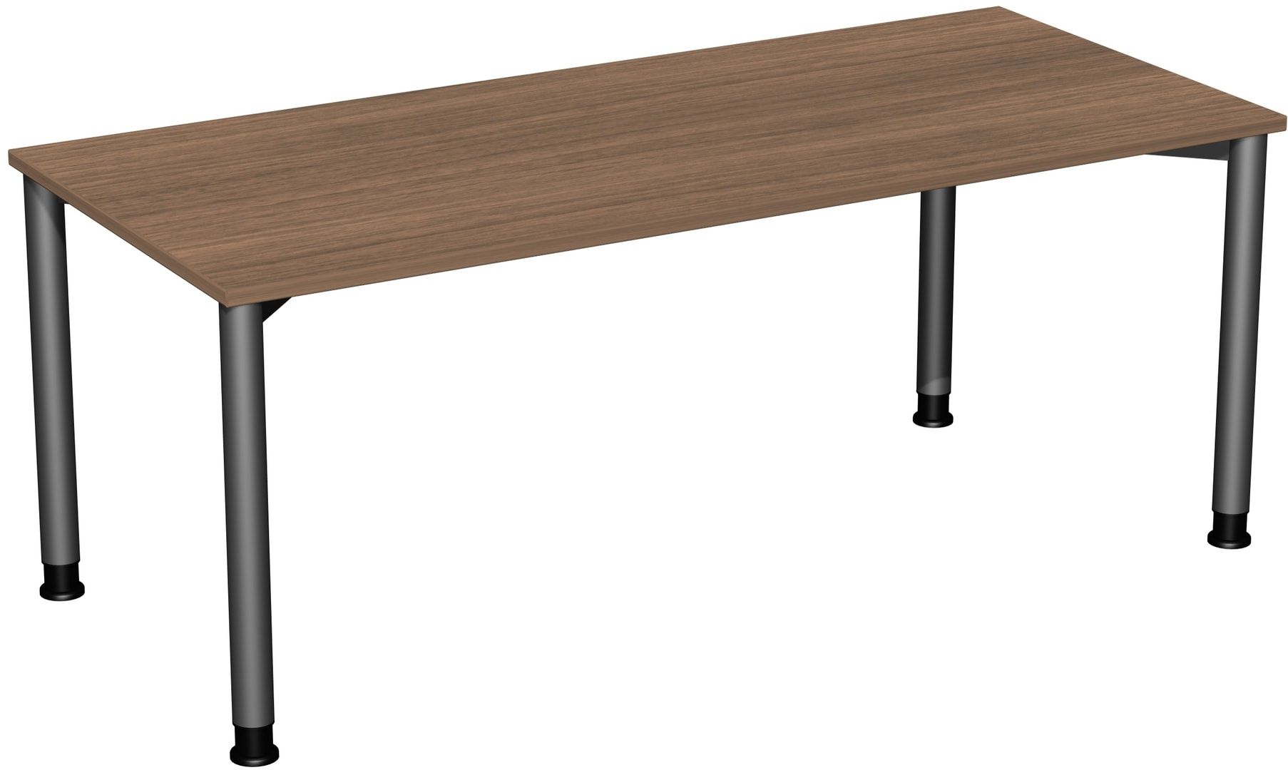 Schreibtisch - 4-Fuß Flex - Bürotisch - Höhe 680-800 mm - 1.000 x 800 mm (BxT) - Gestell anthrazit - Ahorn