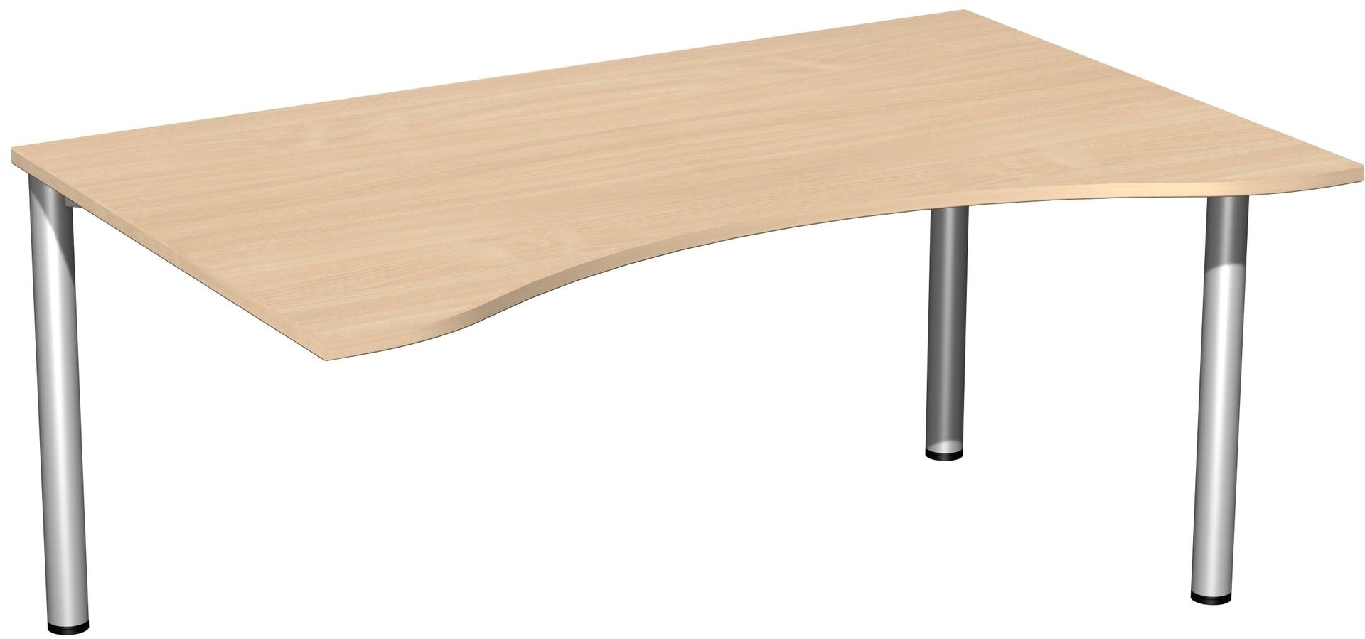 Ergo-Schreibtisch - 4-Fuß Flex - Bürotisch - 720 x 1.600 x 1.000 mm (HxBxT) - Gestell anthrazit - Ahorn