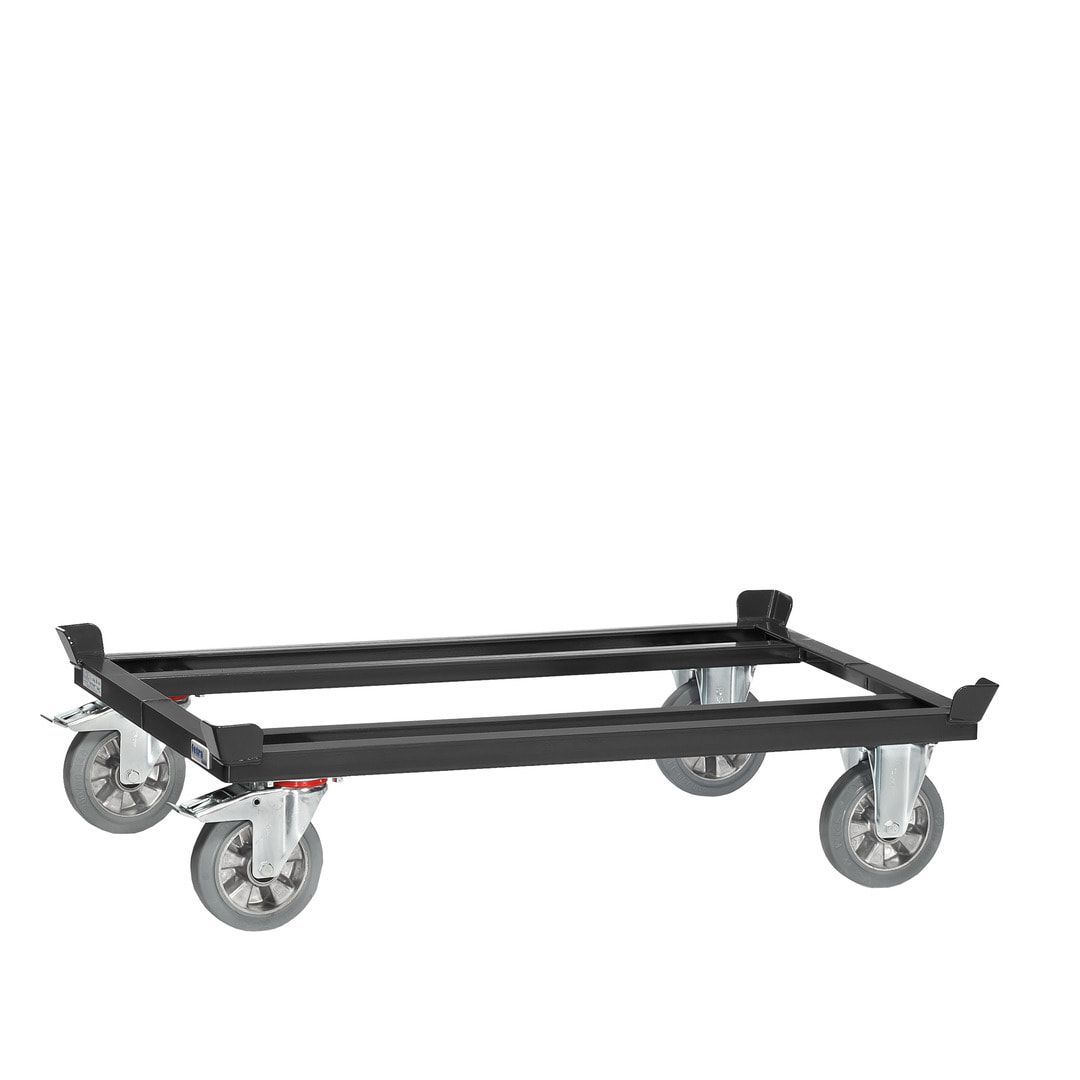 Fetra Palettenfahrgestell - Tragkraft 1.050 kg - 329 x 855 x 1.255 mm (HxBxT) - Polyamid-Rollen - anthrazitgrau