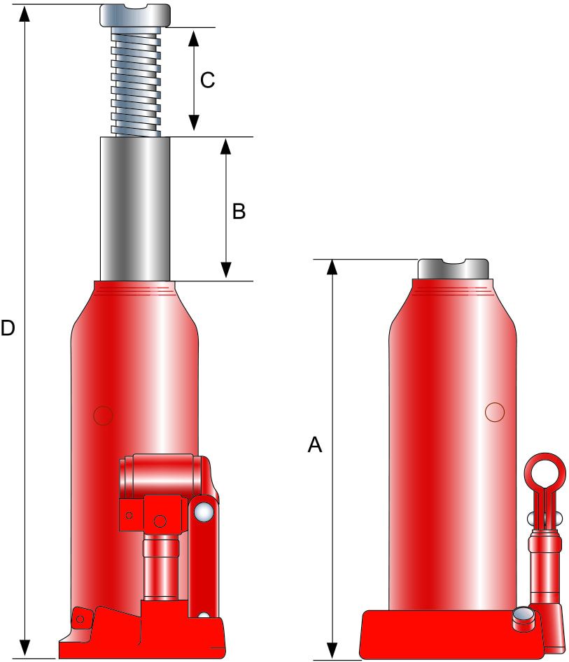 Wagenheber - Maschinenheber - Tragkraft 10 t