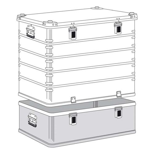 Zarges Universalkiste K 470 Plus - Oberteil - 157 Liter - 750 x 550 x 380 mm (Innenmaß) - Aluminiumkiste