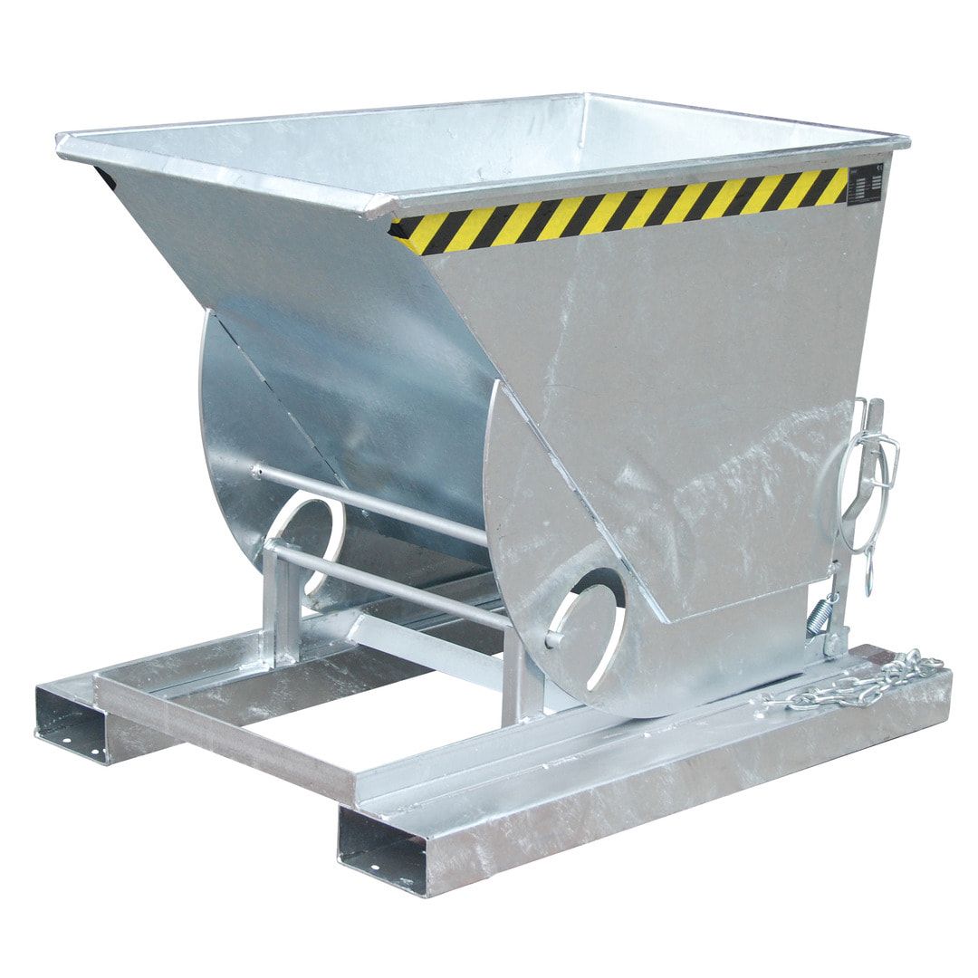 BAUER Muldenkippbehälter - 500 l Volumen - 1.000 kg - feuerverzinkt