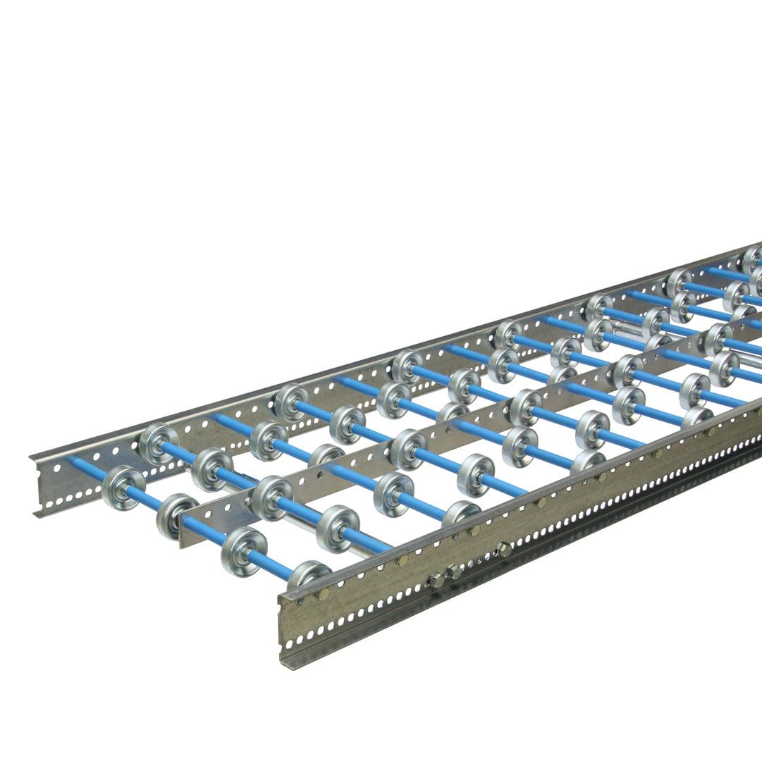 Leichtröllchenbahn - 300 x 1.000 mm - Stahlröllchen - Achsabstand 100 mm