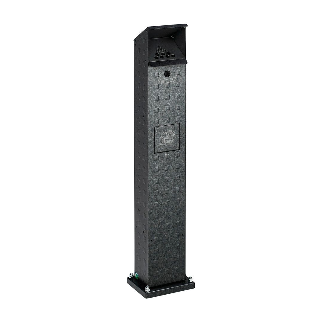 Standascher - Abfallsammler - Volumen 5 l - 1.150 x 180 x 150 mm (HxBxT) - Aluminium, geprägt