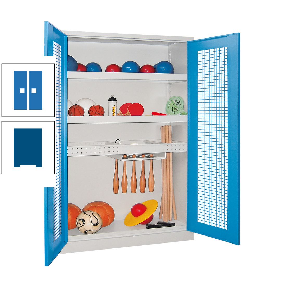 Sportschrank - Vollblechtüren - Variante 2 - 1.950x1.200x500 mm (HxBxT) - anthrazitgrau