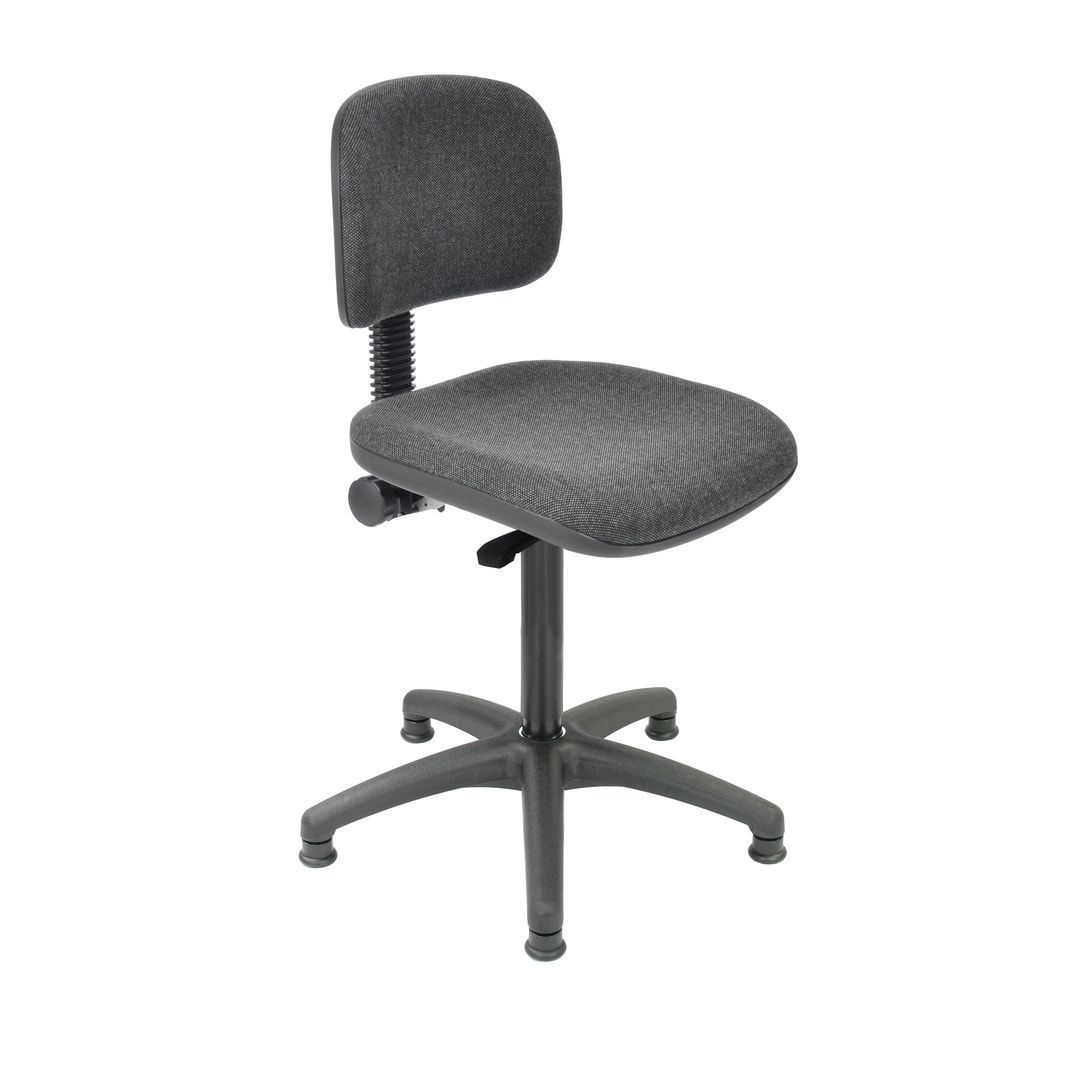 Arbeitsstuhl - Bürostuhl - Sitzhöhe 450 - 640 mm - Polster, anthrazit - Rückenlehne klein - Kunststofffußkreuz mit Gleitern