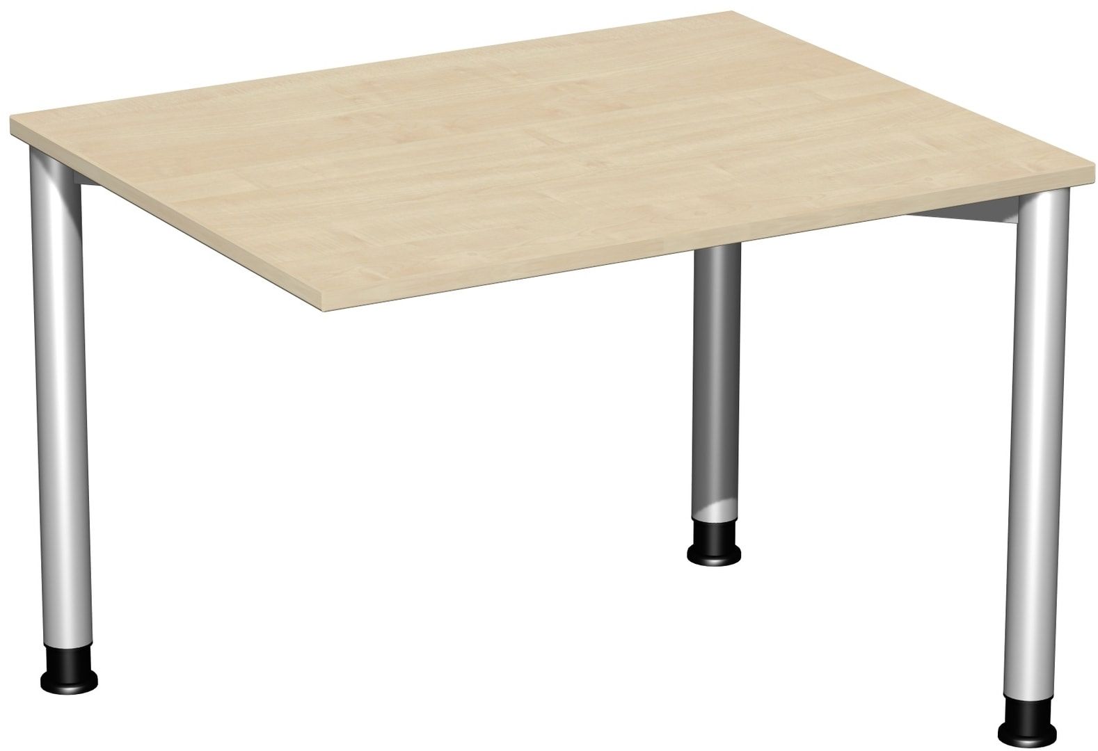Schreibtisch - 4-Fuß Flex - Bürotisch - Höhe 680-800 mm - 1.000 x 800 mm (BxT) - Gestell anthrazit - Ahorn