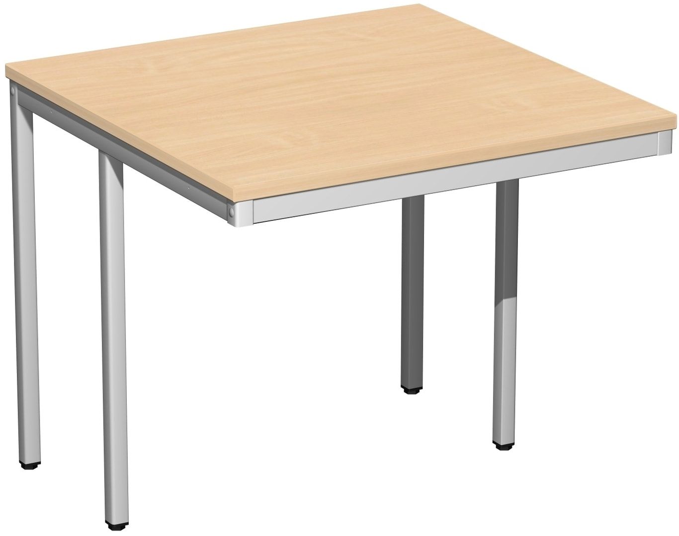 Schreibtisch - 4-Fuß Eco - Bürotisch - 720 x 1.000 x 800 mm (HxBxT) - Gestell lichtgrau - Ahorn