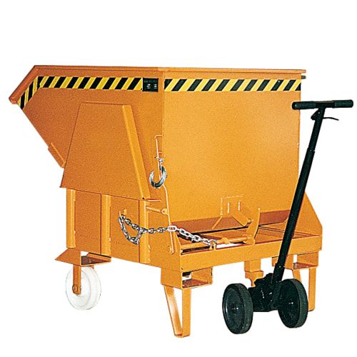 BAUER Kippbehälter - 1.000 l Volumen - 2.000 kg - Abrollmechanismus - feuerrot