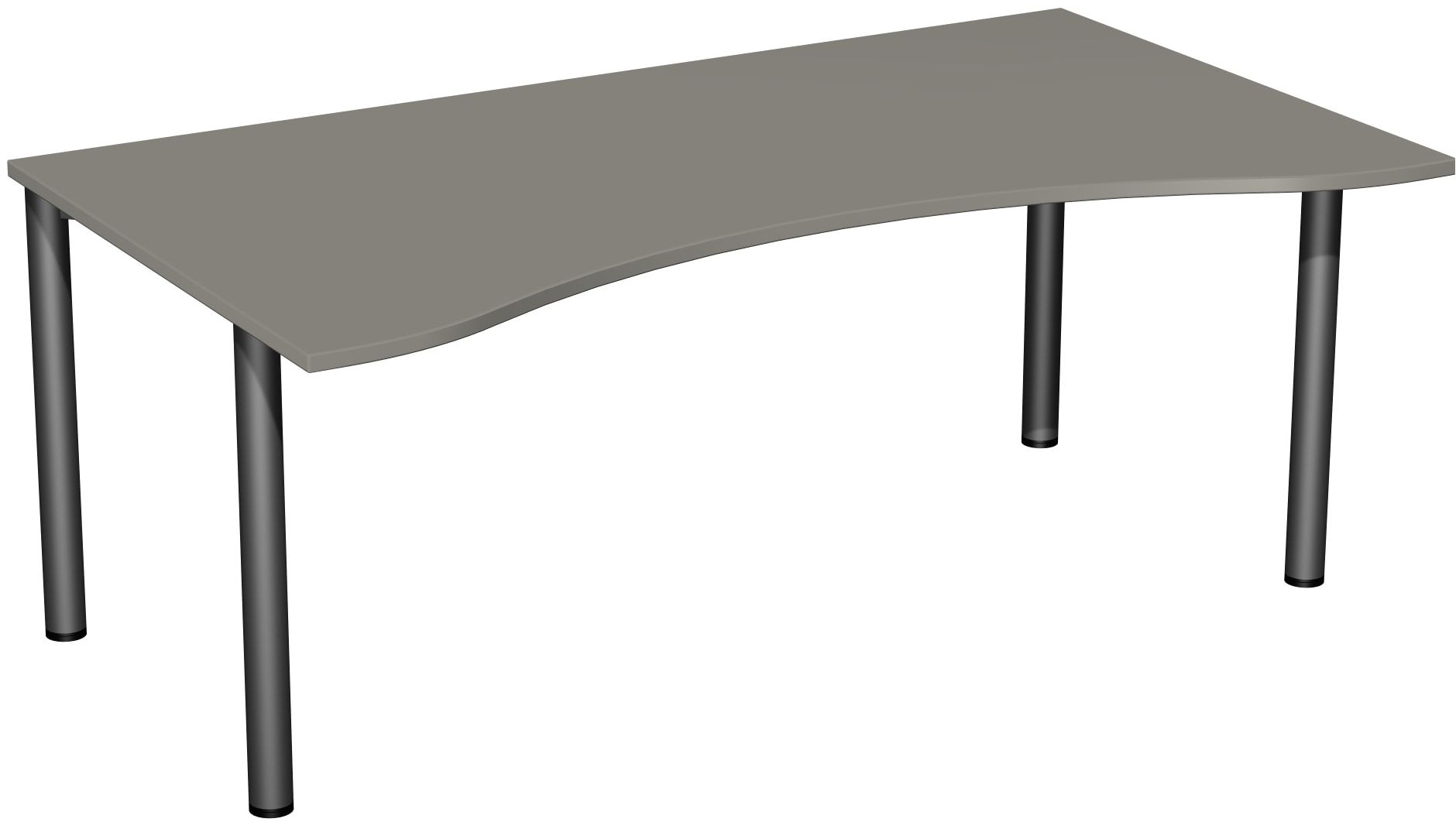 Ergo-Schreibtisch - 4-Fuß Flex - Bürotisch - 720 x 1.600 x 1.000 mm (HxBxT) - Gestell anthrazit - Ahorn