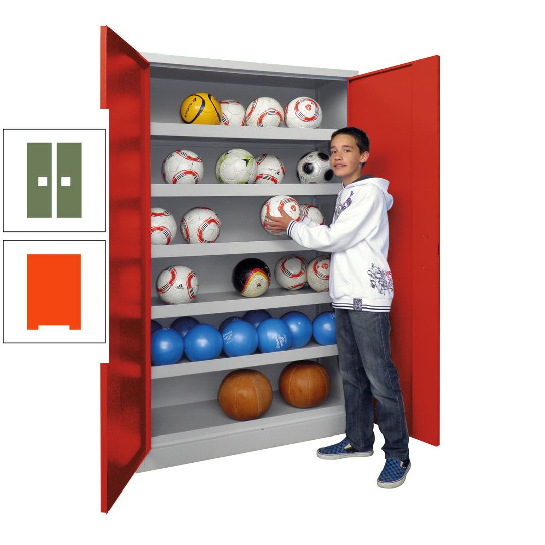 Ballschrank - Vollblechtüren - 5 Böden - 1.950x1.500x500 mm (HxBxT) - anthrazitgrau