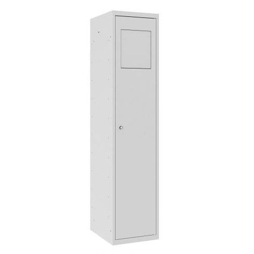 Wäschesammelschrank, Wäscheschrank, Einwurfklappe, Beutelhalter, 1.800 x 400 x 500 mm (HxBxT), Korpus anthrazitgrau, Front anthrazitgrau