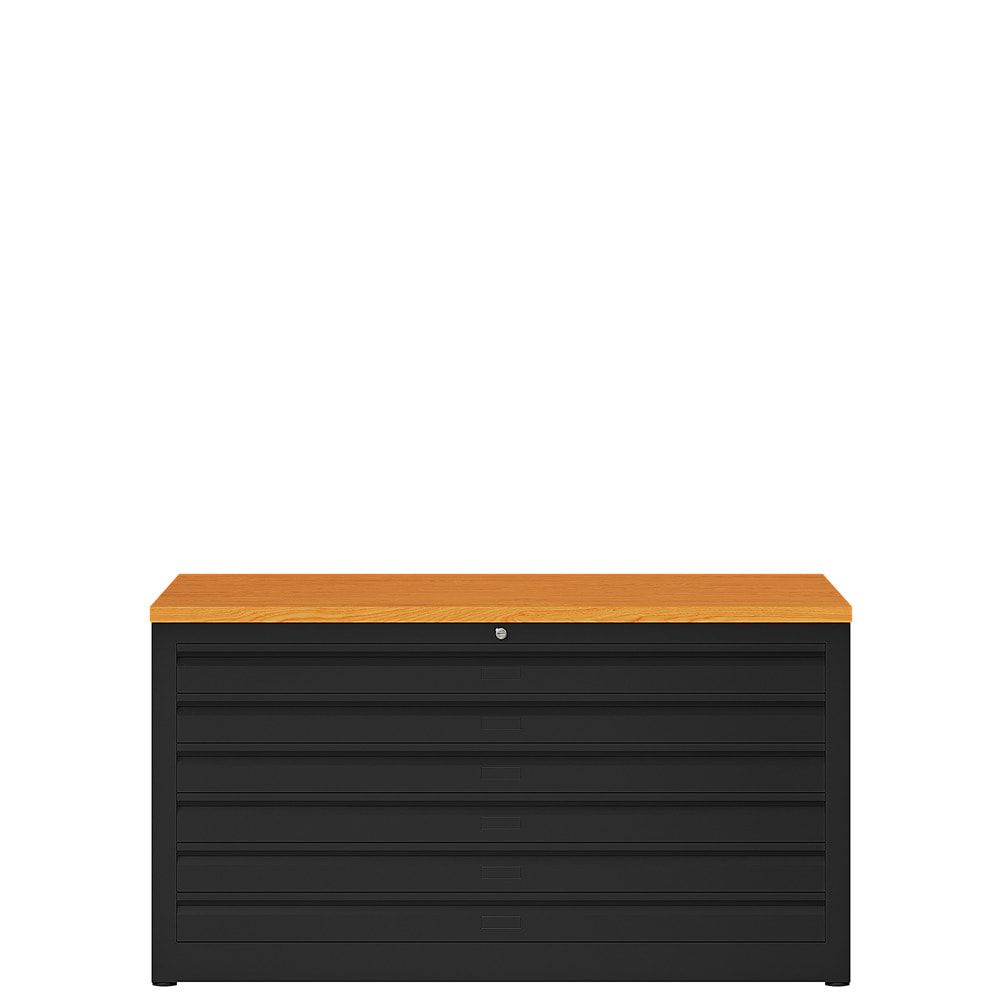 Zeichenschrank, Planschrank, Architektenschrank, Flachablageschrank, bis DIN A1, 6 Schubladen, 605 x 1.135 x 835 mm (HxBxT), Farbe: lichtgrau