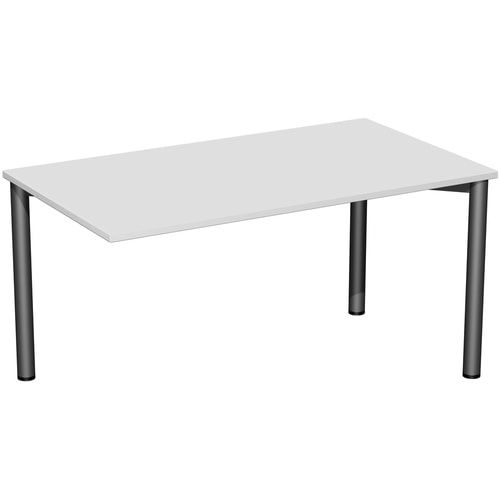 Schreibtisch - 4-Fuß Flex - Bürotisch - 720 x 1.000 x 800 mm (HxBxT) - Gestell anthrazit - Ahorn