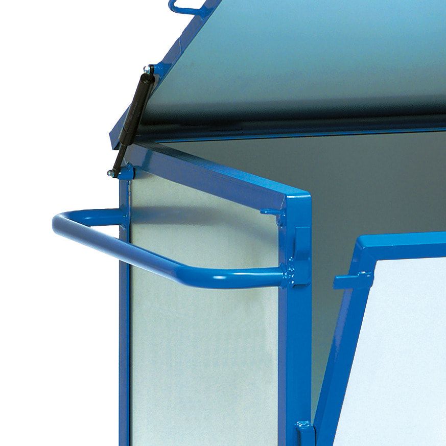 Fetra - Blechkastenwagen - 600 kg Traglast - 700 x 1.000 mm (HxB) - mit Deckel - verzinkt