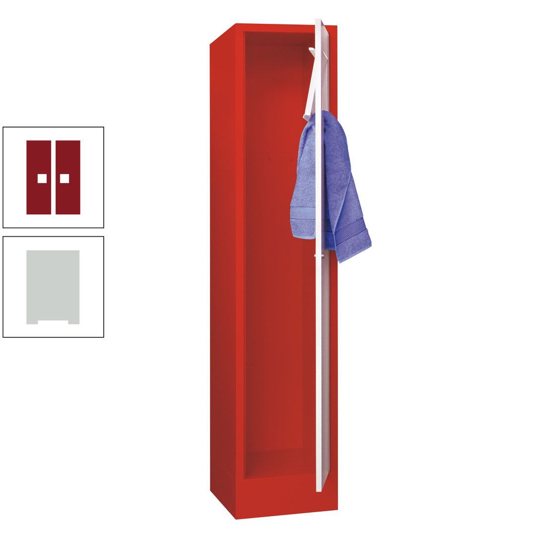 Wäschesammelschrank - 1.850 x 400 x 500 mm (HxBxT) - Sockel - Drehriegel - anthrazitgrau