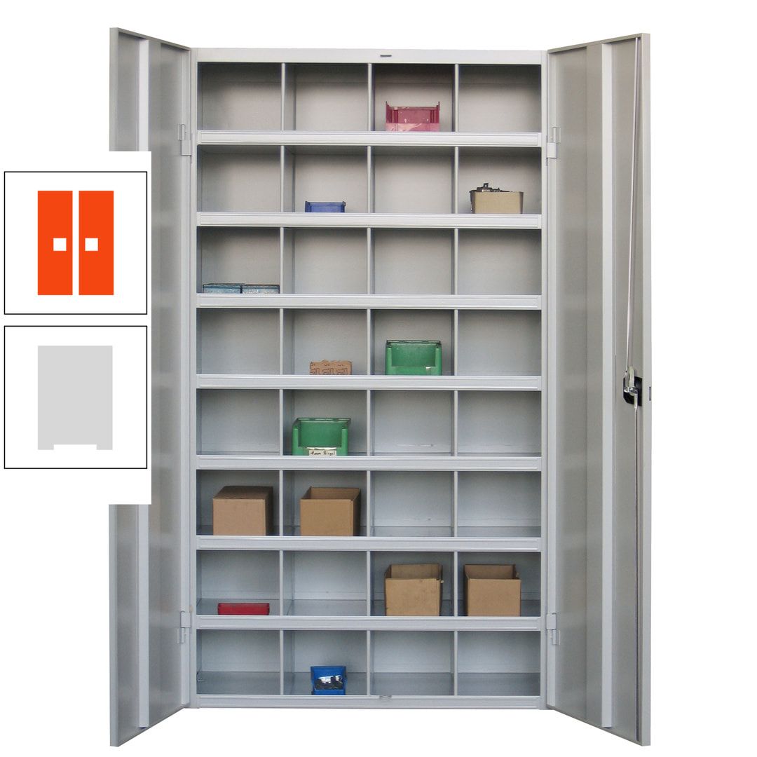 Fächerschrank - Sortierstation - Büroschrank - 32 Fächer - 1.800 x 1.000 x 530 mm (HxBxT) - Materialschrank - anthrazitgrau