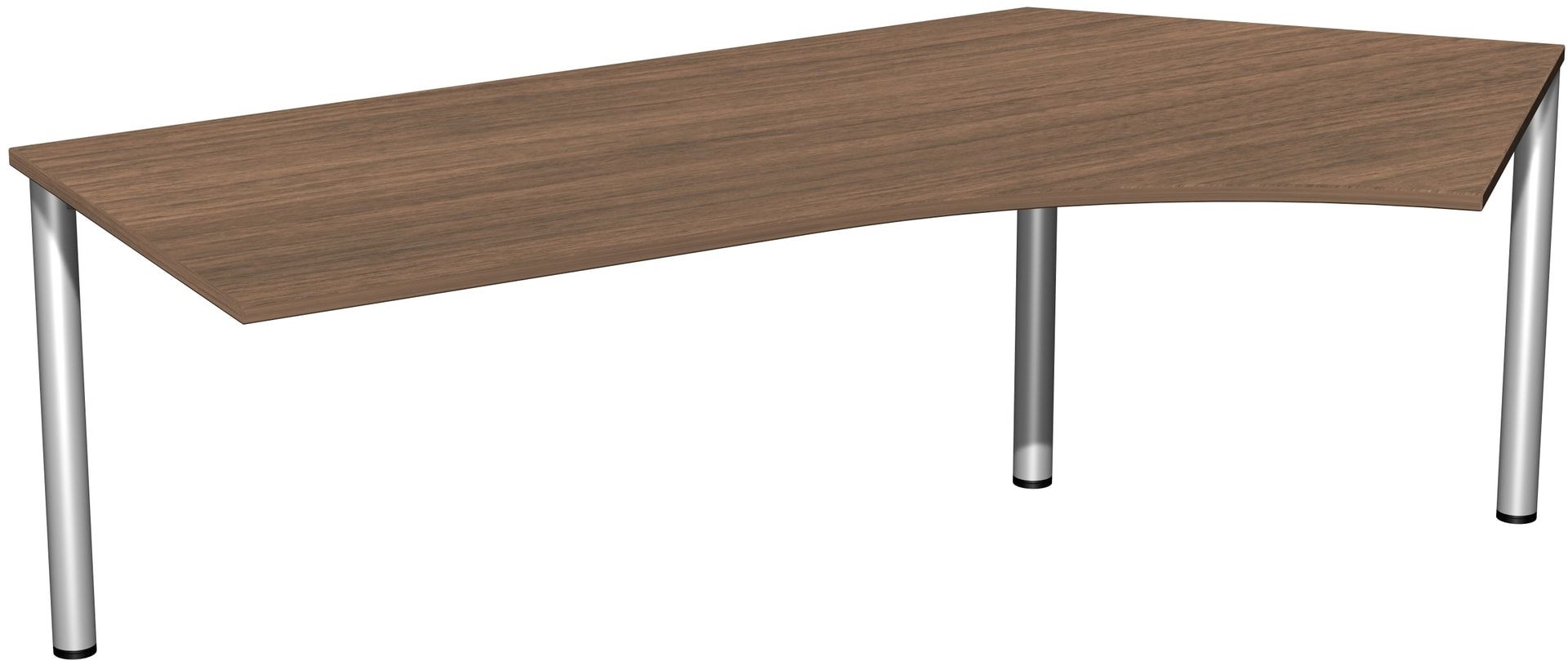 Winkel-Schreibtisch - Winkel rechts - 4-Fuß Flex - 720 x 2.166 x 1.130 mm (HxBxT) - Gestell anthrazit - Ahorn