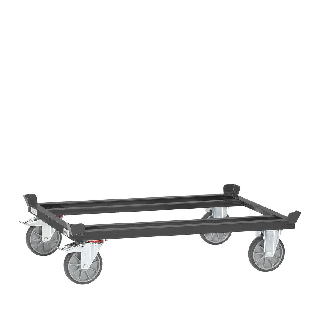 Fetra Palettenfahrgestell - Tragkraft 1.050 kg - 329 x 855 x 1.255 mm (HxBxT) - Polyamid-Rollen - anthrazitgrau
