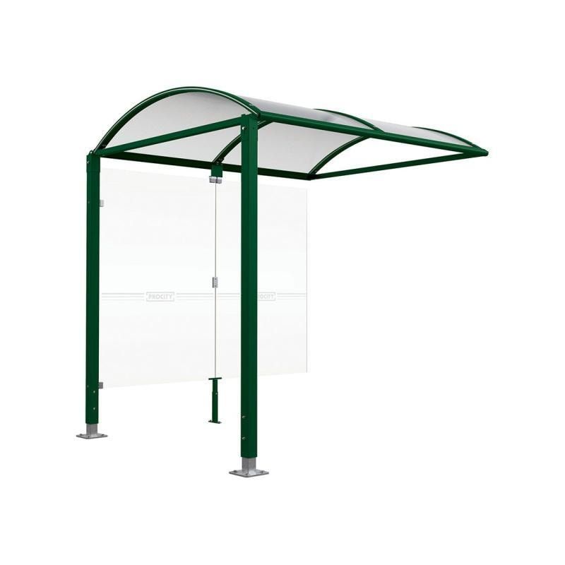 Fahrradunterstand, Fahrradüberdachung, Erweiterung, ESG, 2.635 x 2.500 x 2.090 mm (HxBxT), Bodenplatten, höhenverstellbar, Farbe enzianblau