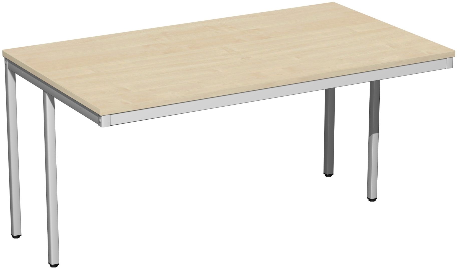 Schreibtisch - 4-Fuß Eco - Bürotisch - 720 x 1.000 x 800 mm (HxBxT) - Gestell lichtgrau - Ahorn