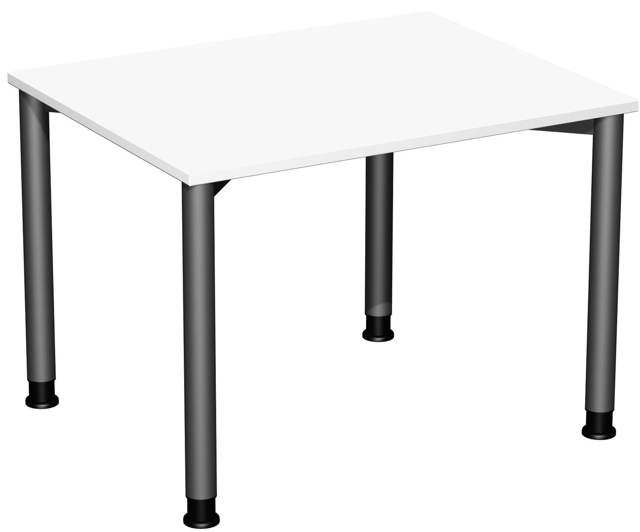 Schreibtisch - 4-Fuß Flex - Bürotisch - Höhe 680-800 mm - 1.000 x 800 mm (BxT) - Gestell anthrazit - Ahorn