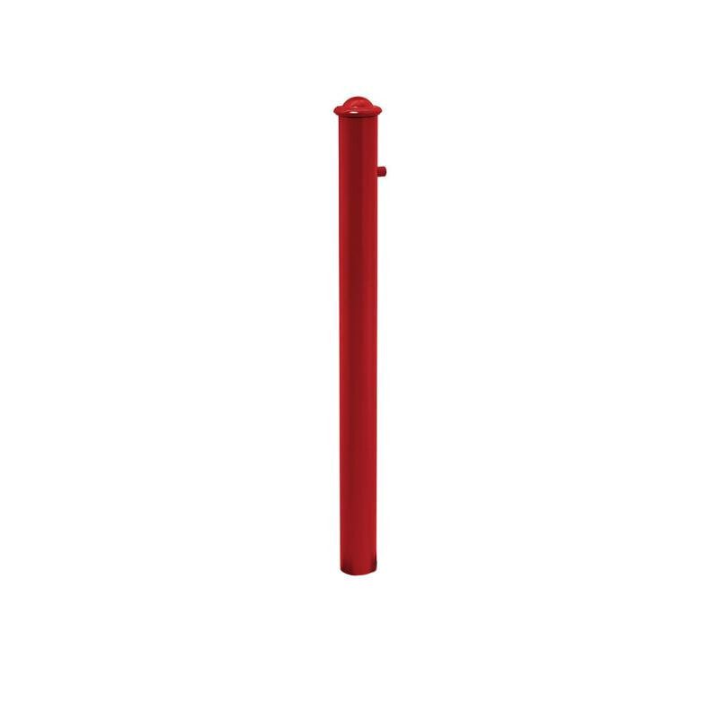 Herausnehmbarer Pfosten mit Helmkopf und Dreikantschloss - 76 x 885 mm (DxH) - Farbe enzianblau