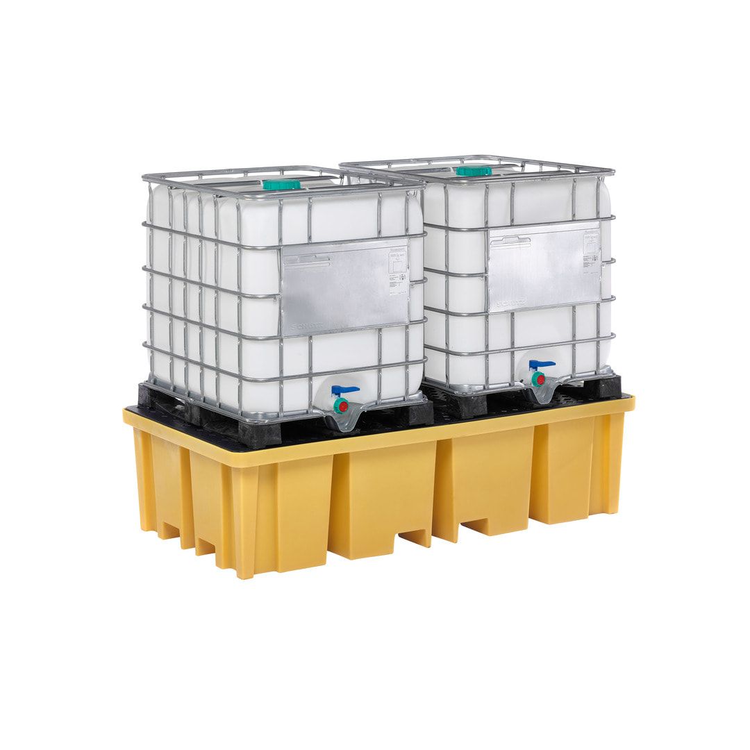 Auffangwanne für 1 x 1000 l IBC - Volumen 1.150 l - 1.090 x 1.230 x 1.230 mm (HxBxT)