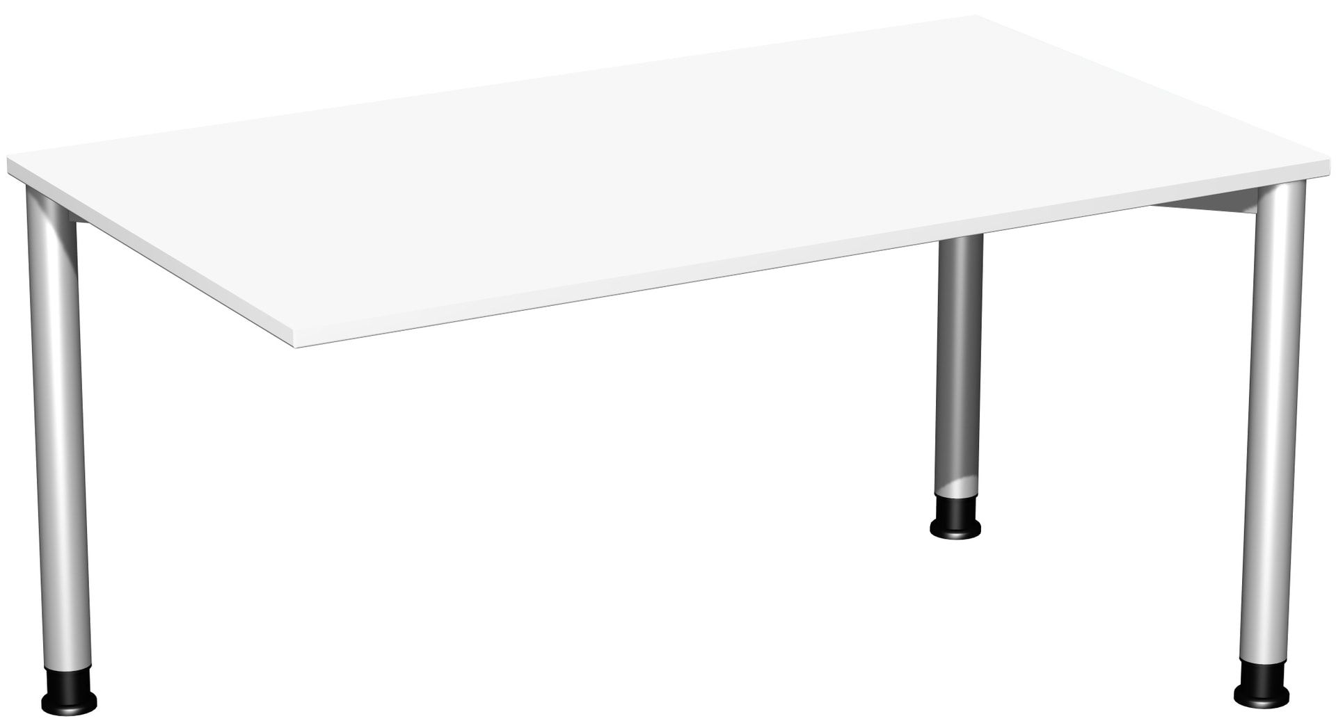 Schreibtisch - 4-Fuß Flex - Bürotisch - Höhe 680-800 mm - 1.000 x 800 mm (BxT) - Gestell anthrazit - Ahorn
