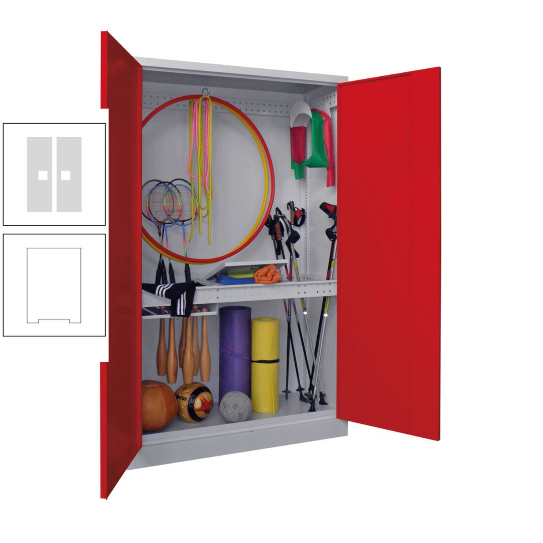 Sportschrank - Vollblechtüren - 1.950x1.200x500 mm (HxBxT) - anthrazitgrau