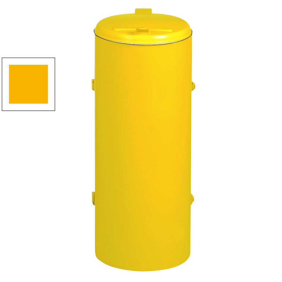 Abfallbehälter - verschließbare Tür (DxH) 450x900 mm - Inh. 120 l - Farbe enzianblau