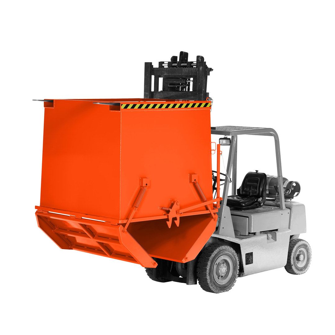 Klappbodenbehälter - 1.000 l Volumen - Traglast 2.000 kg - enzianblau
