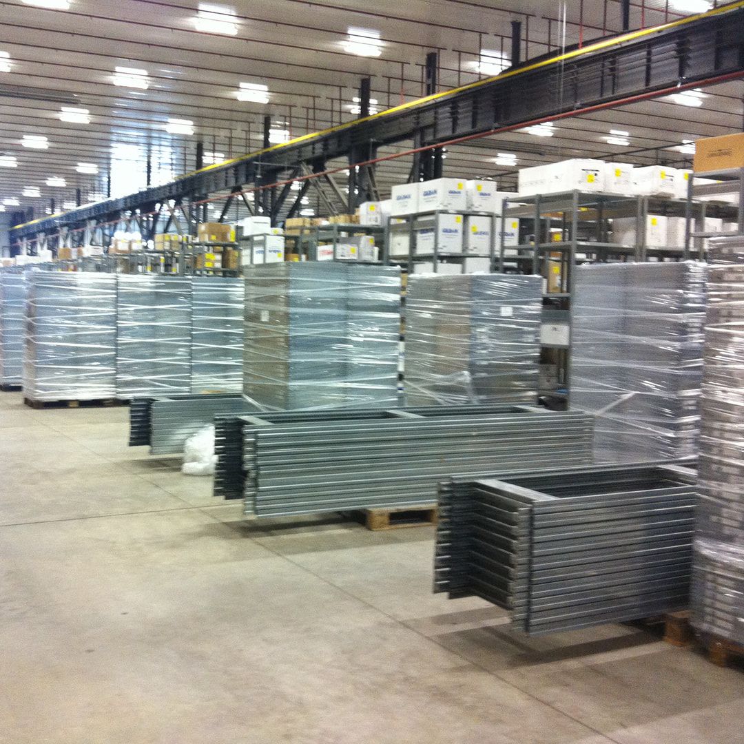 Gebrauchtes Fachbodenregal Steckregal - ca. 2.000 x 11.000 x 500 mm (HxBxT) - Fachlast 150 kg - 5 Böden