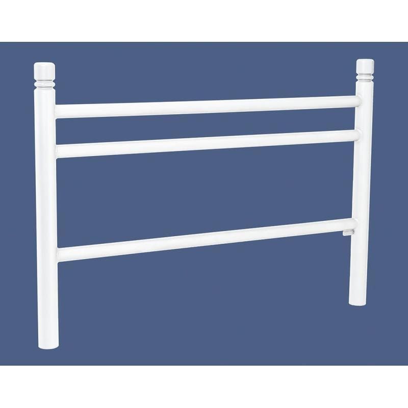 Geländer 3 Stahlrohre - 1.000 x 1.572 mm - Pfosten mit Edelstahlkopf - Farbe enzianblau - Außengeländer Systemgeländer