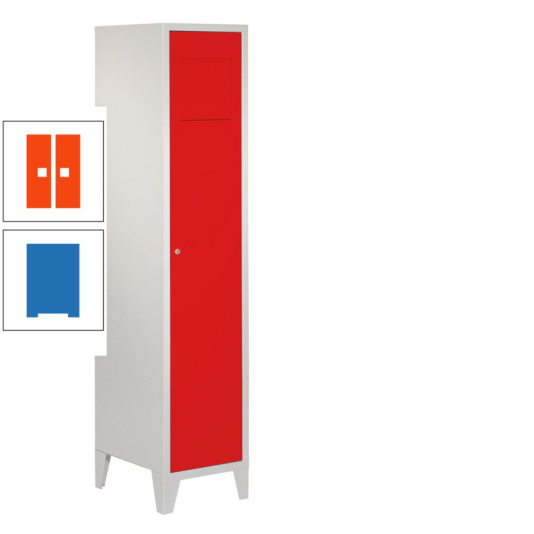 Wäschesammelschrank - 1.850 x 400 x 500 mm (HxBxT) - Füße - Drehriegel - anthrazitgrau