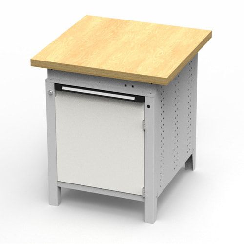 OTTOKIND Werkbank - Arbeitsplatte bündig - 850 x 605 x 750 mm (HxBxT) - Schrank - lichtgrau