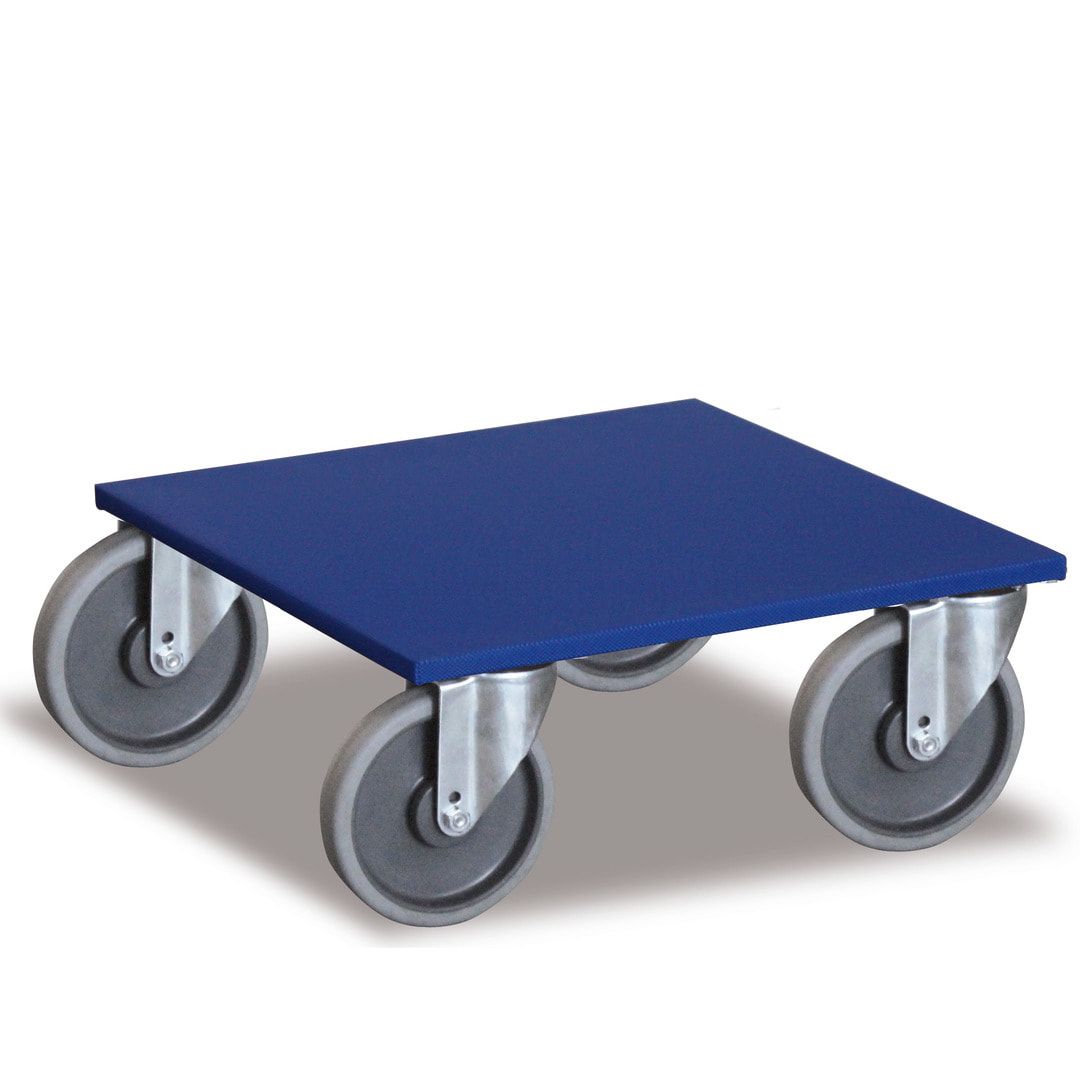 Möbelroller - 2 Stück - 145 x 300 x 600 mm (HxBxT) - Traglast 300 kg - Vollgummireifen