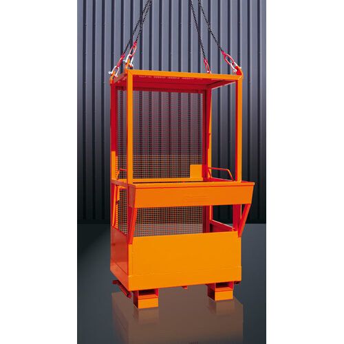 Eichinger Arbeitsbühne Stapler Kran für 2 Personen, 250kg NL, Werkzeugablage, pulverbeschichtet, 2.350 x 1.140 x 1.225 mm (HxBxT), Farbe anthrazitgrau