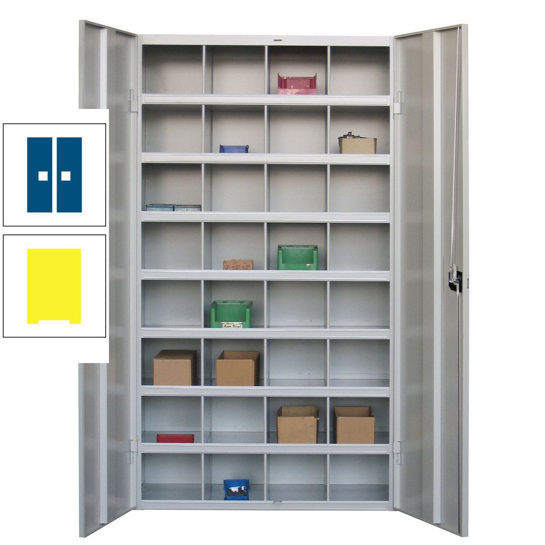 Fächerschrank - Sortierstation - Büroschrank - 32 Fächer - 1.800 x 1.000 x 530 mm (HxBxT) - Materialschrank - anthrazitgrau